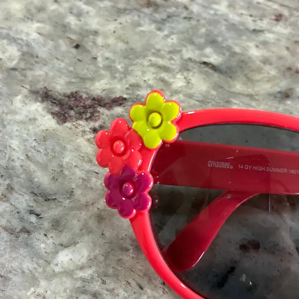 Gymboree Girls Flower Sunglasses Pink Coral Floral Summer 6+